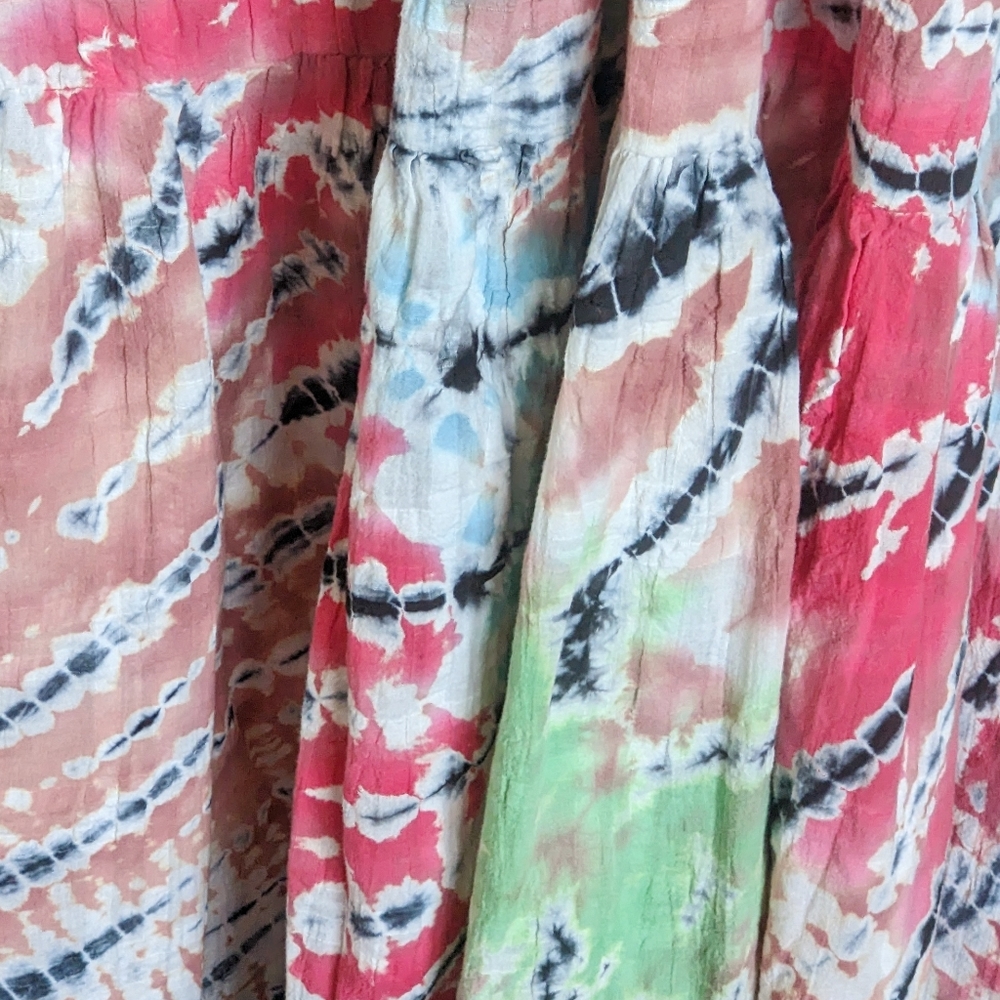 Young Fabulous & Broke Maxi Sun Dress Tie Halter Strawberry Tropic Tie Dye - Picture 15 of 17